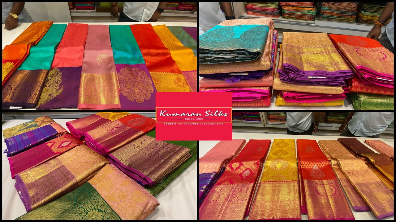 T.Nagar Kumaransilks pure Pattu &soft silk collection, wedding sarees also collection available