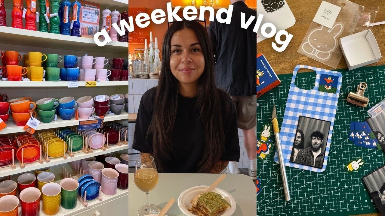 a weekend with me 🌱 thrifting home decor, being crafty & meal prepping