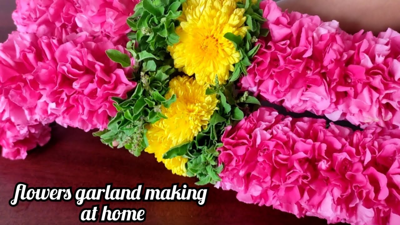 Araki poo malai kattuvathu eppadi // Araki flower garland // அரளி பூ மாலை கட்டுவது எப்படி