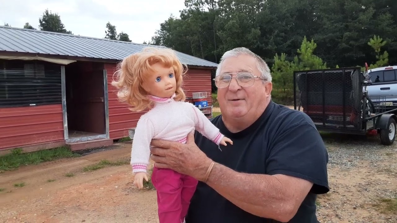 Julie the talking doll with Jimmy at America's greatest and best fleamarket.