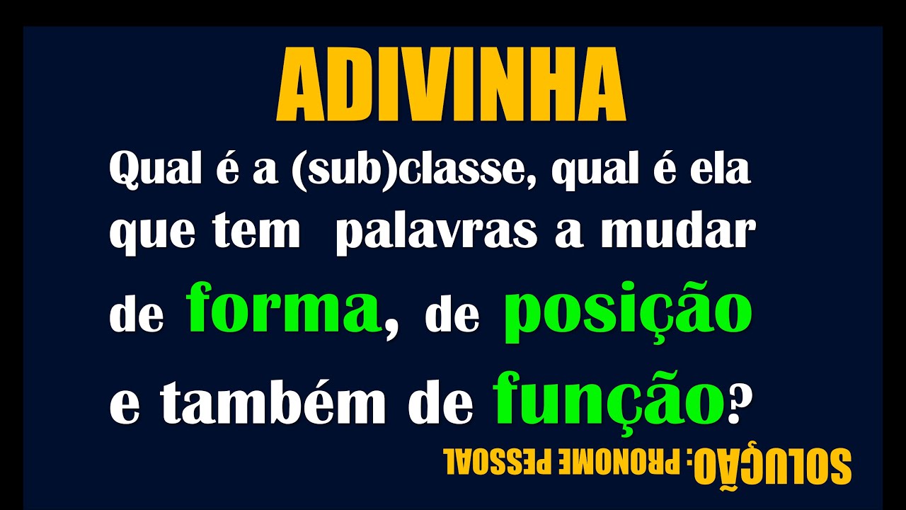Pronome pessoal | Formas átonas