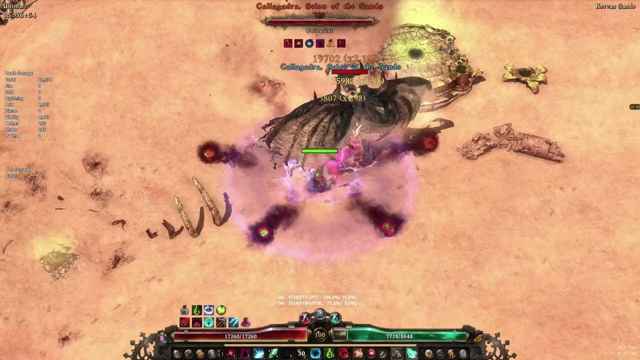 Grim Dawn 1.2.1.6 - Vitality AAR Warlock - Callagadra, Scion of the Sands