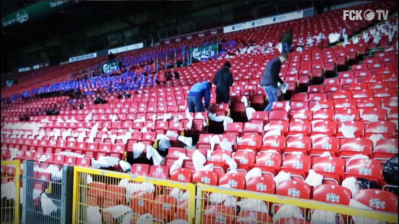 Klar til kæmpe tifo i Parken