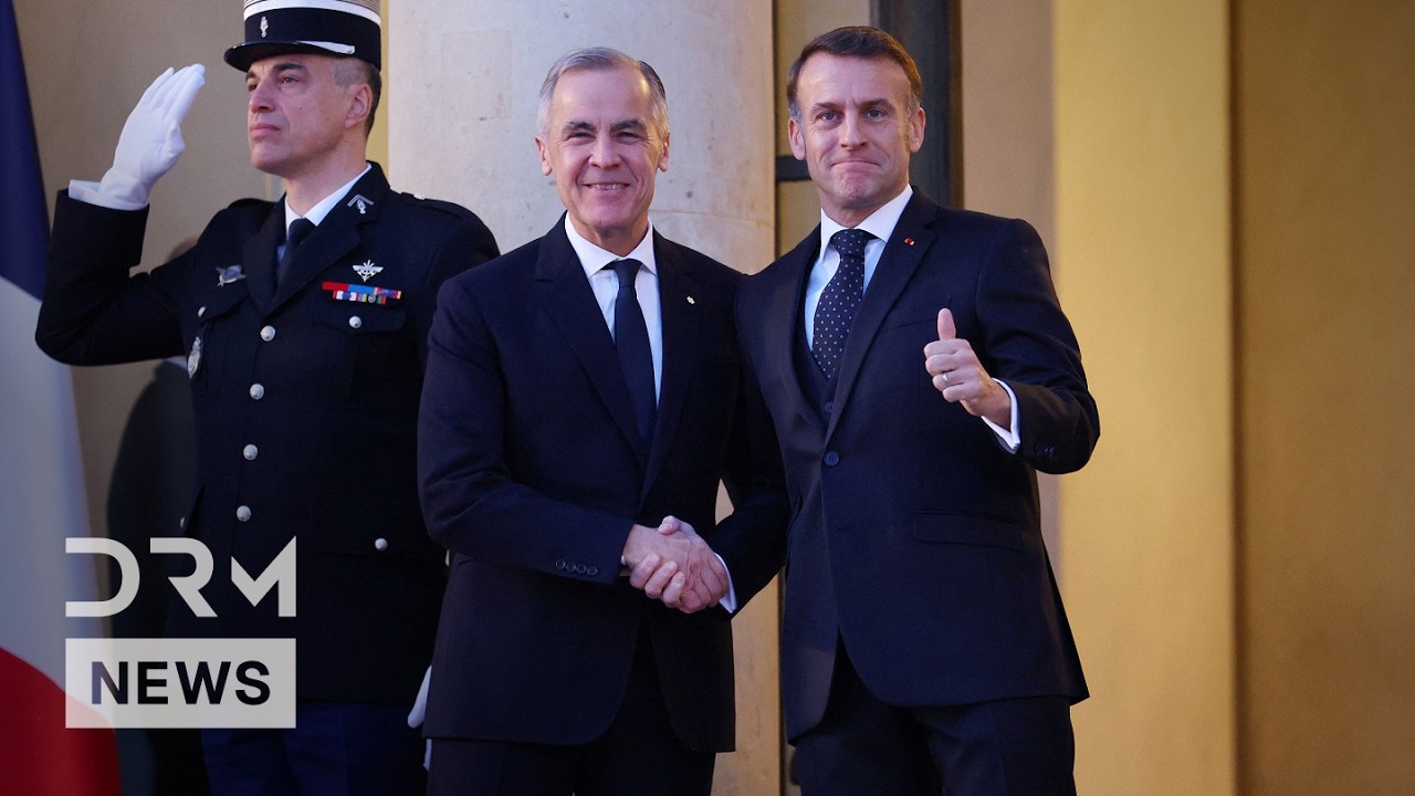 BREAKING: Macron Welcomes Canada&rsquo;s Carney Ahead of Coalition of the Willing Summit in Paris | AC1B