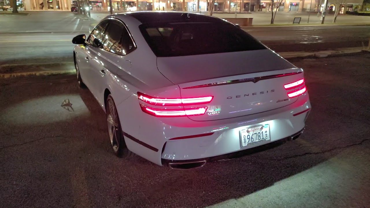 2022 Genesis G80 AWD V6 at night