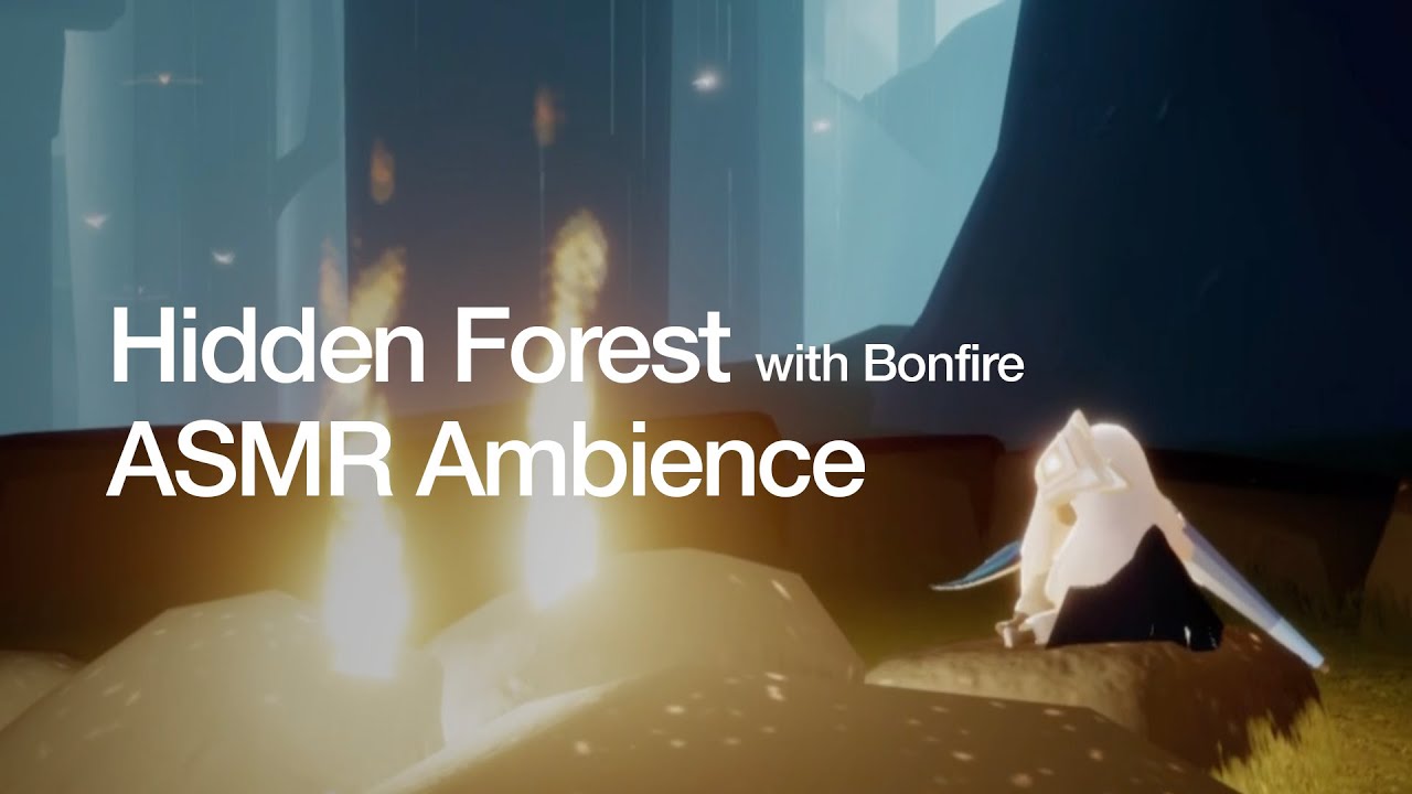 'Hidden Forest' ASMR Ambience (with Bonfire) / Sky: Children of the Light
