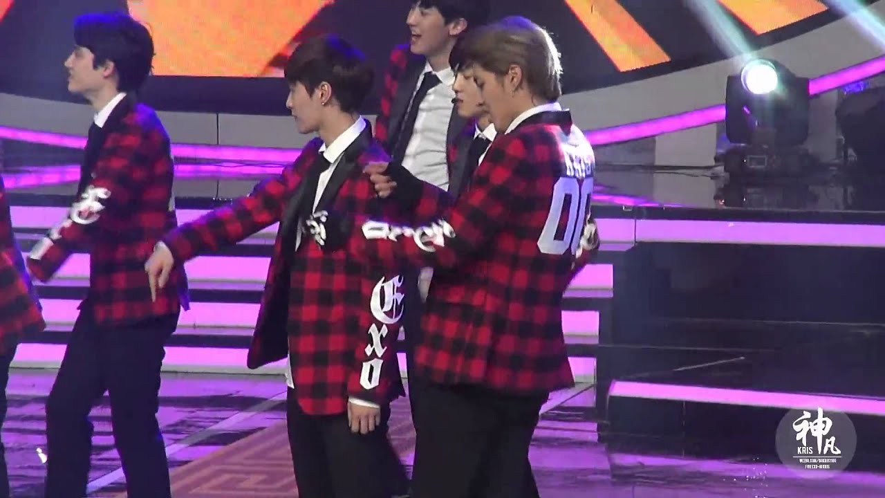 [Fancam] 140214 Hunan TV The Lantern Festival 2014 - Growl (Kris Focus)