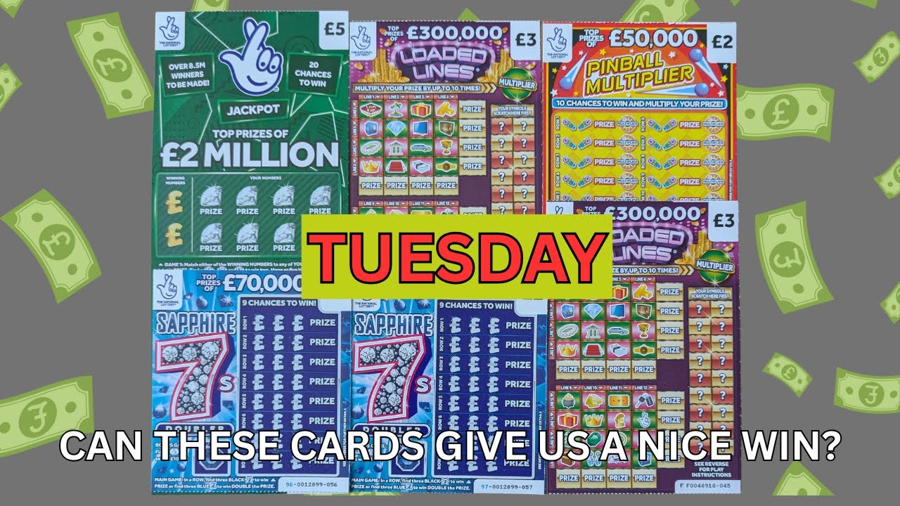 Tuesday Session. Scratch Cards from UK National Lottery.