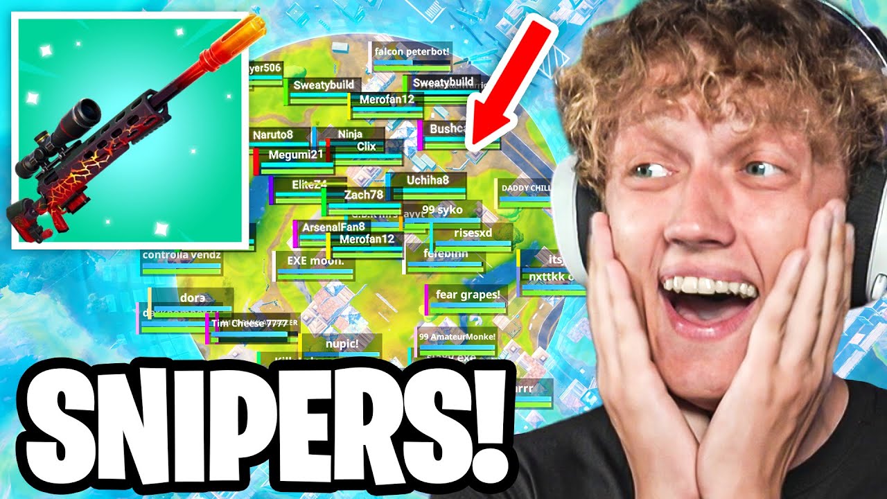 I Hosted a SNIPER Only Tournament In Fortnite Reload! (Aimbot)