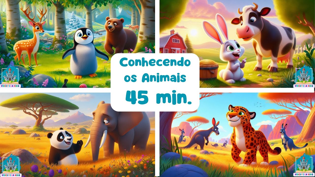 CONHECENDO OS ANIMAIS - 45 minutos | #historiainfantilparadormir #animais #aprendizagem #historinha