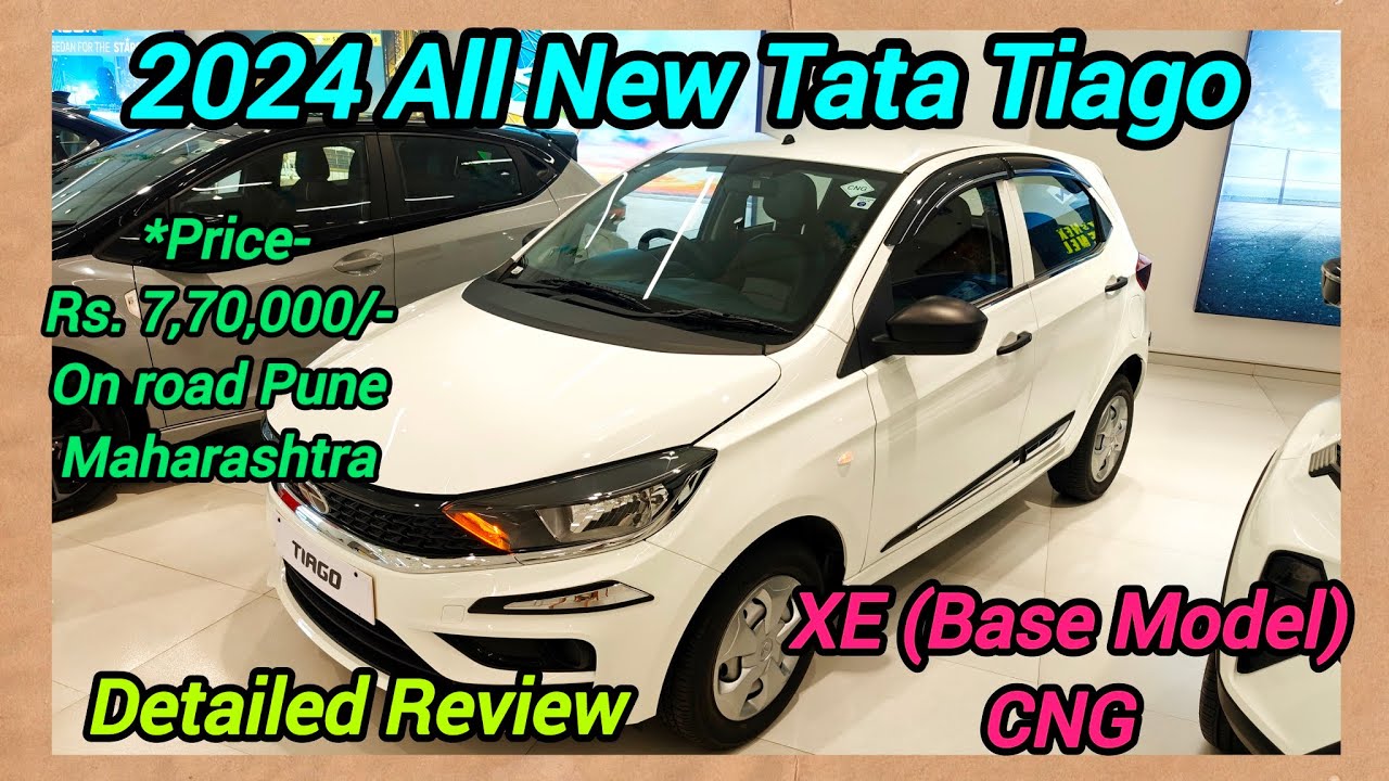 2024 All New Tata | Tiago | XE CNG Base Model 🔥 | Detailed Review 😊