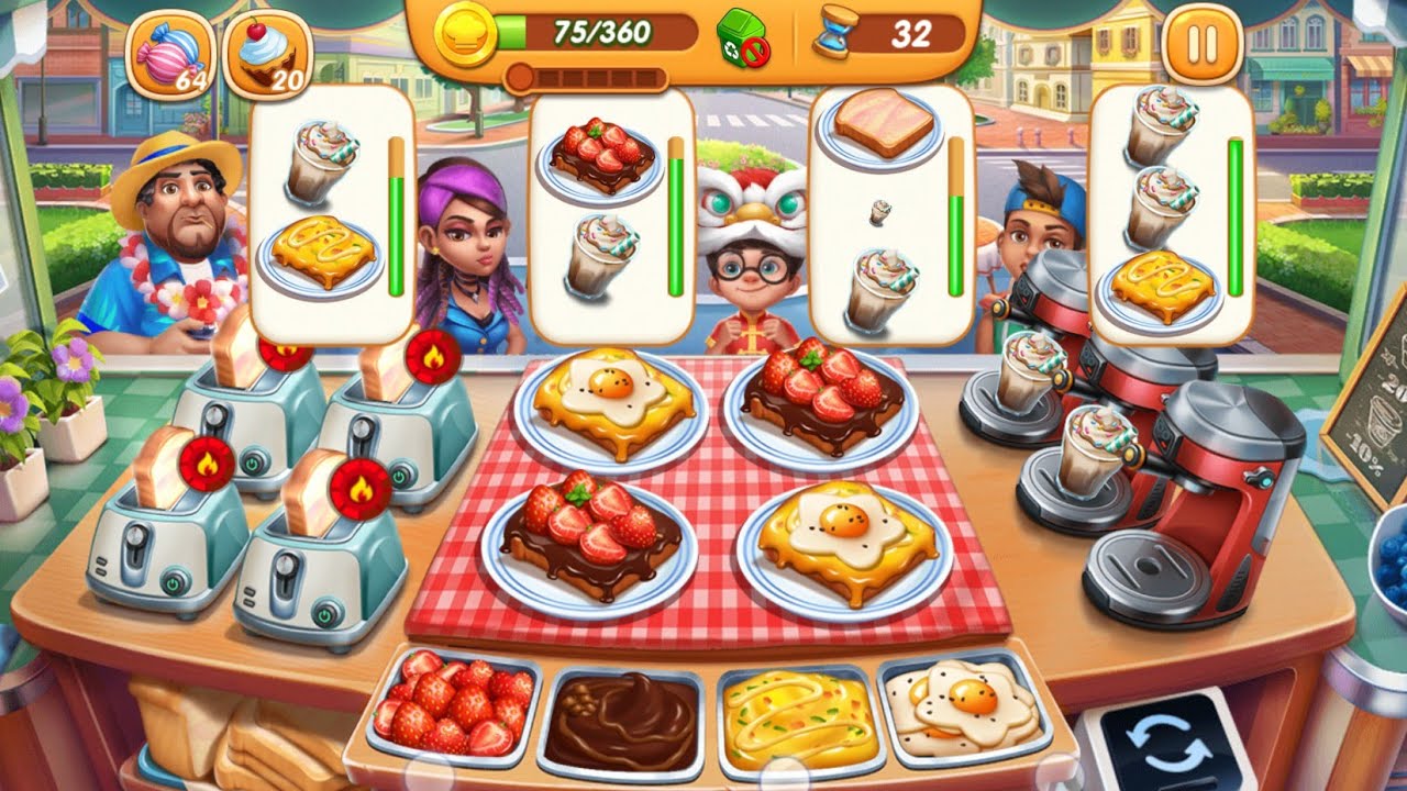 Cooking City is live Breakfast bar Cafe western town (iOs & Android) Complete gameplay #155