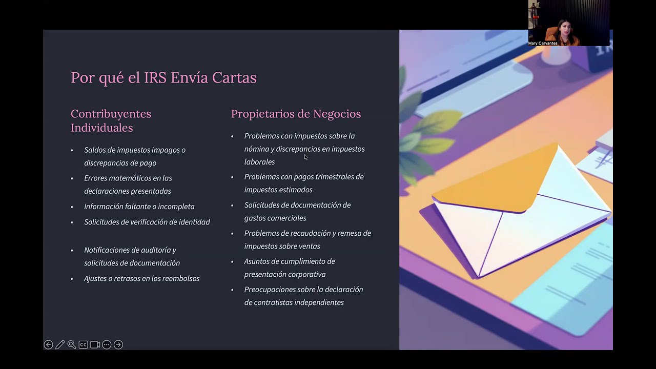 🇺🇸 Aprende sobre resolucion de Impuestos con Maria Cervantez, EA