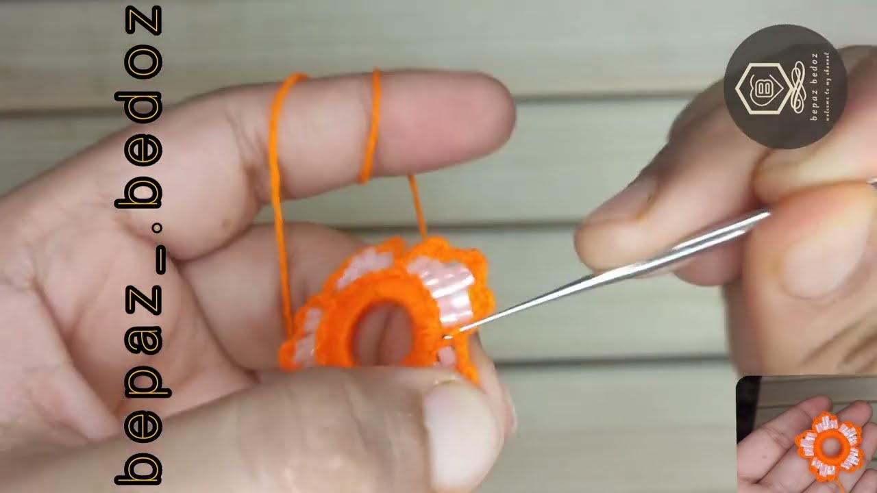 گل حلقه ای/کریشی جدید/How to Make a Balochi Heart Pattern