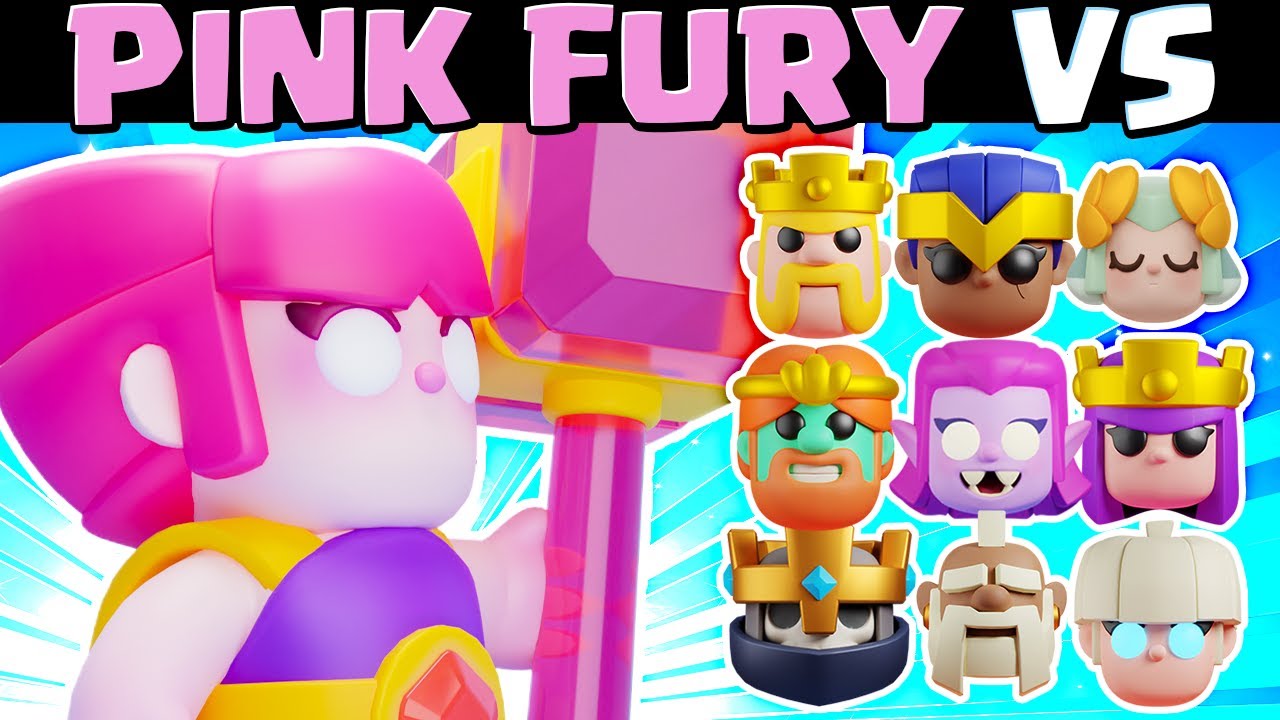 Pink Fury VS All Heroes in Clash Mini!