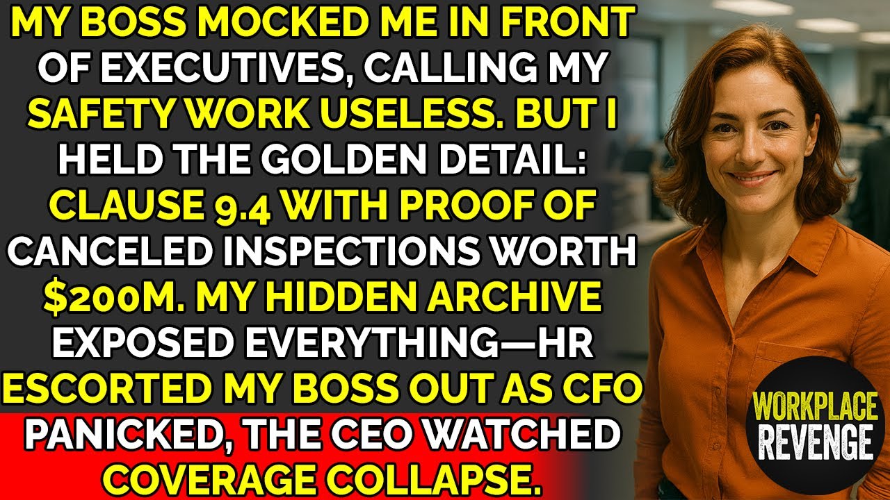 My VP Mocked My Safety Logs in Front of Executives—My Evidence Triggered Clause 9.4 and Voided $200M
