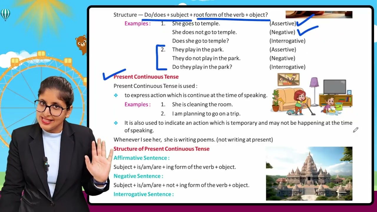 Aayansh English Class 8 Chapter 13 The Present Tense