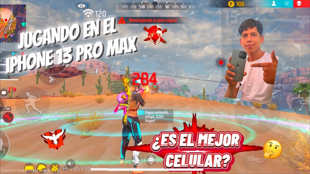 Así es jugar free fire en el iPhone 13 Pro Max en pleno 2024 😳😱 ¿SE TRABA?🤔 highlights insano 🔥