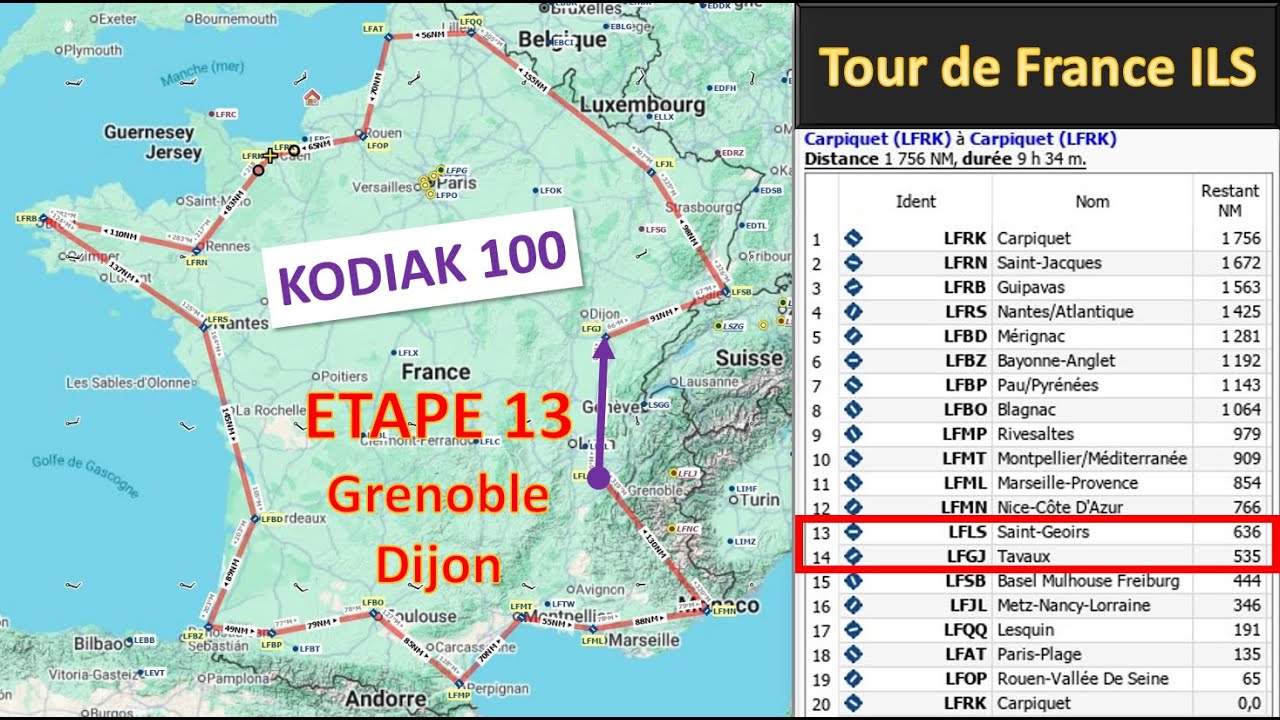 Tour de France ILS Etape 13 Grenoble / Dijon - MSFS 2020