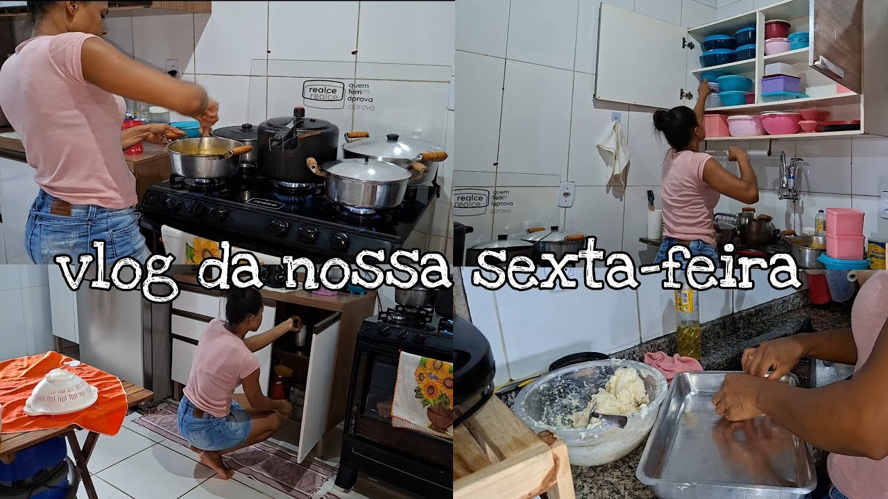 Rotina do dia/limpeza do lar/receitas  de pão e biscoito de povilho/trabalho de babá em casa/vlog✨️🏡