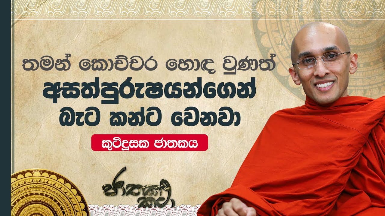 178) තමන් කොච්චර හොඳ වුණත් "අසත්පුරුෂයන්ගෙන් බැට කන්ට වෙනවා" | කුටිදූසක ජාතකය | Jathaka Katha