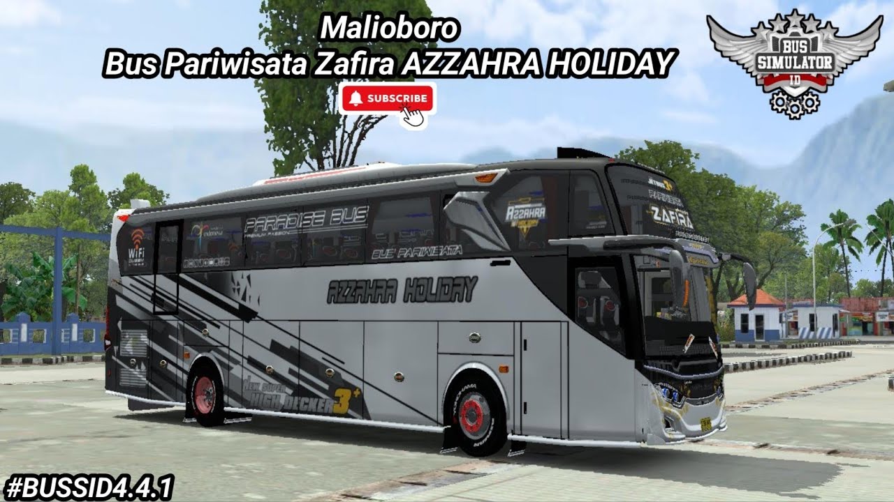 Bus Pariwisata Zafira AZZAHRA HOLIDAY Wisata Malioboro||Bus Simulator Indonesia Game Android