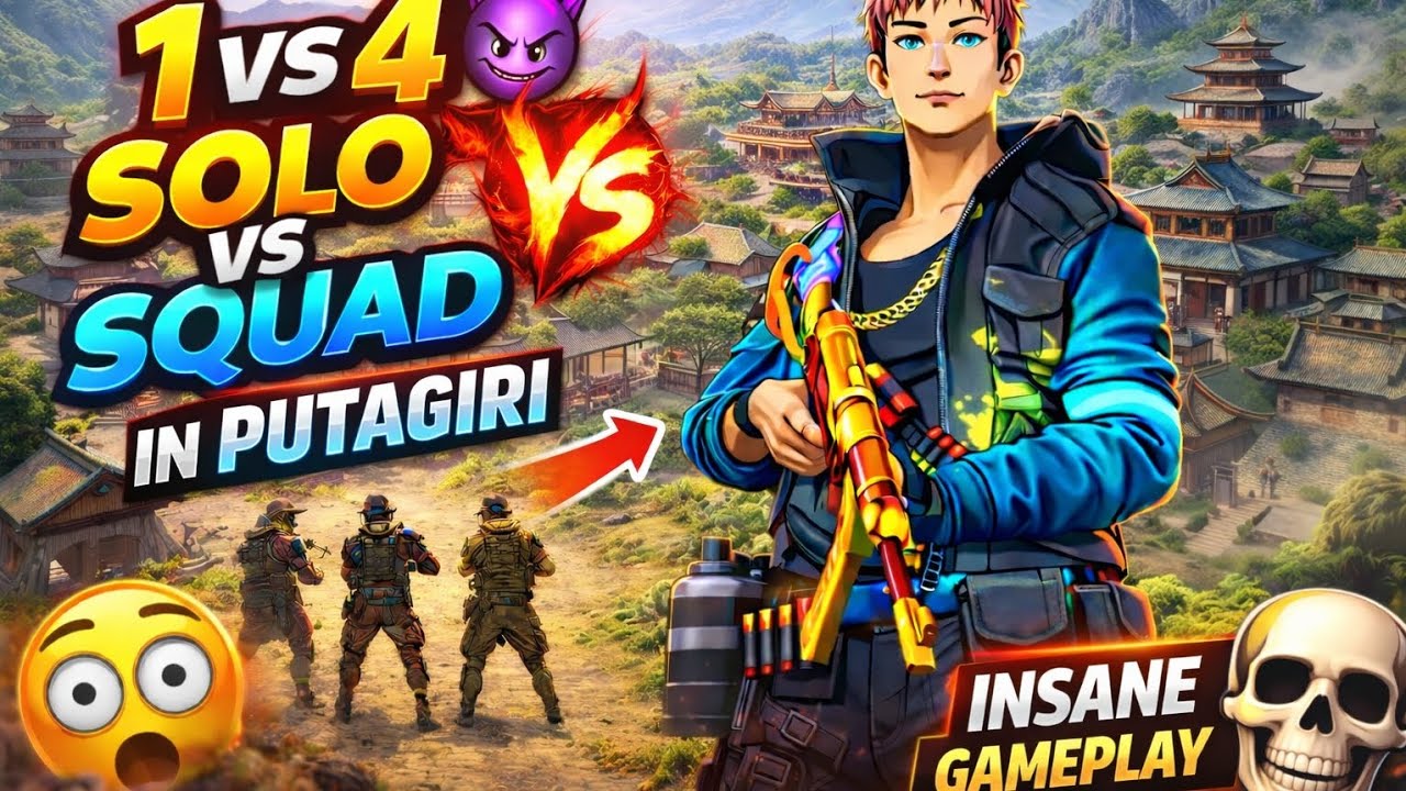 INSANE SOLO vs SQUAD in PUTAGIRI 😱 | 1v4 Full Squad Wipe
