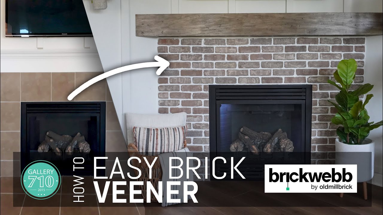 DIY EASY BRICK VENEER : Stunning Brick Fireplace Makeover You Need to See!