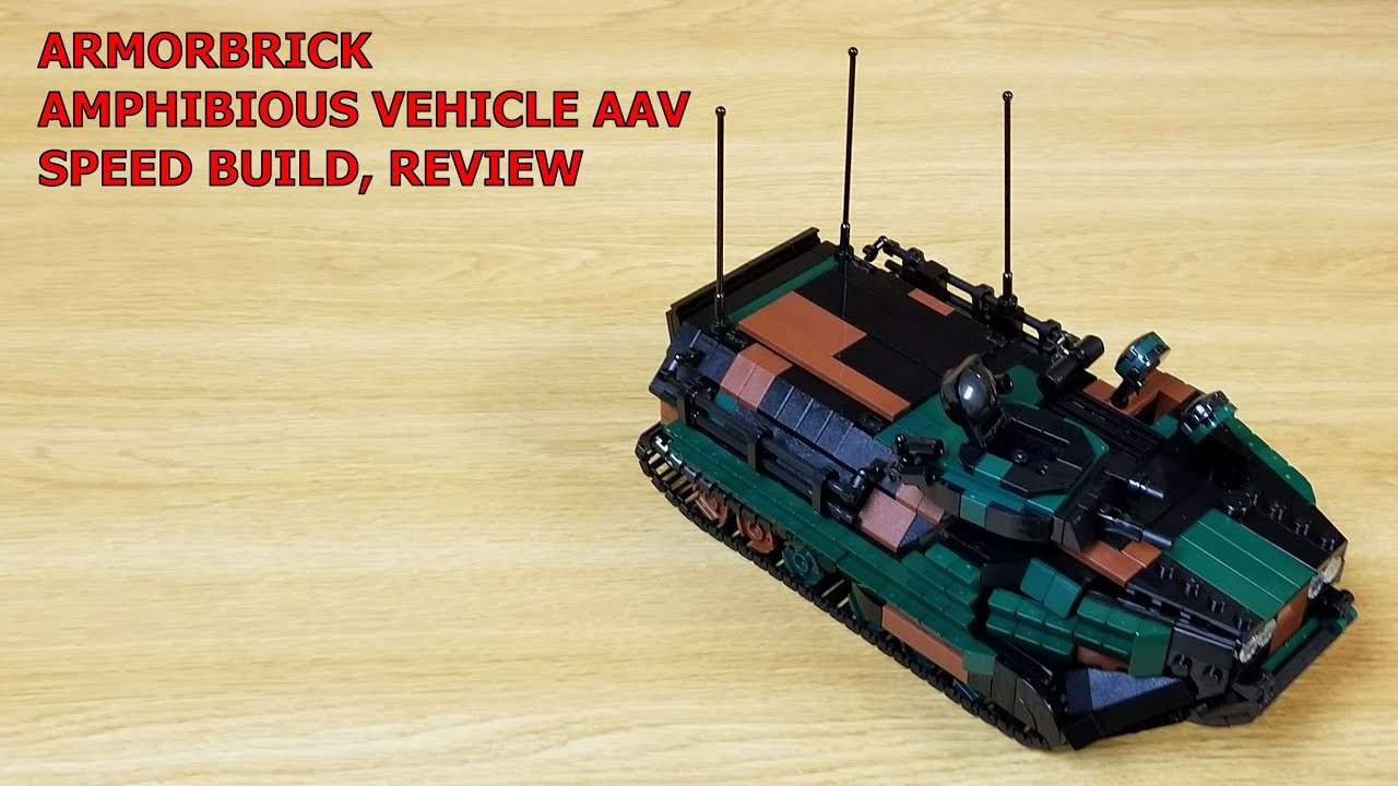 ARMORBRICK CUSTOM LEGO AMPHIBIOUS VEHICLE AAV, SPEED BUILD, REVIEW