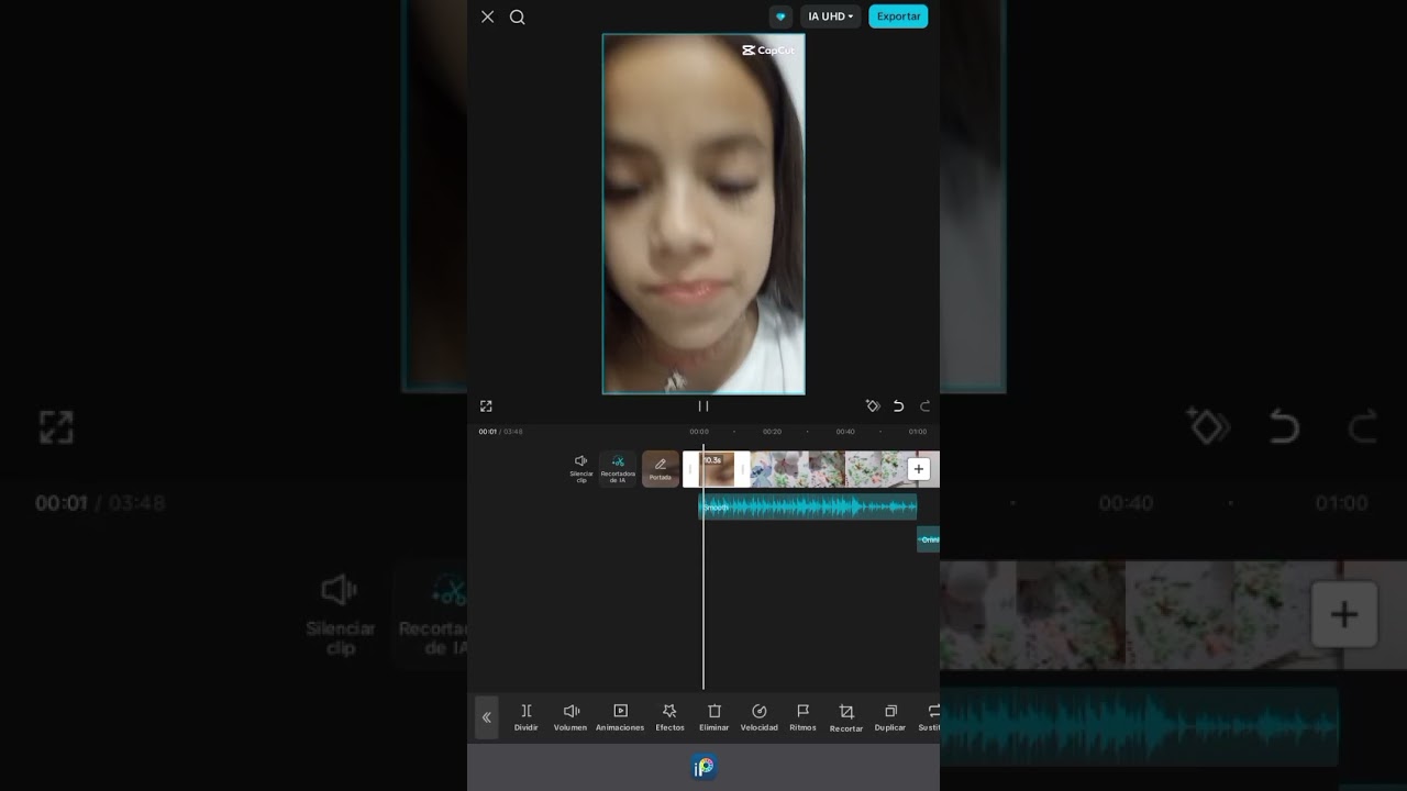 Una parte de como editar en capcut uwu
