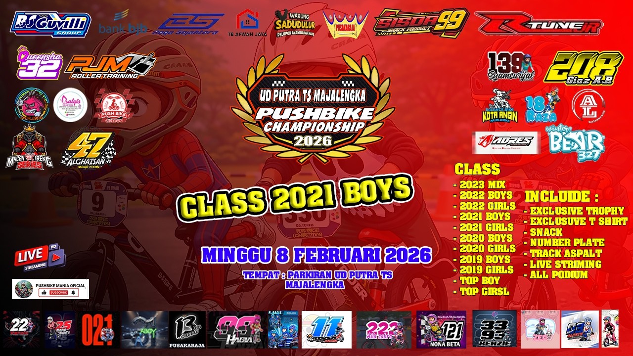 PUSBHBIKE CHAMPION SHIP 2026|UD PUTRA TS MAJALENGKA|CLAS 2021 BOYS