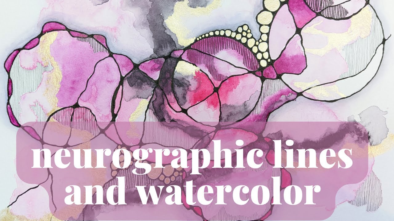 Dramatic Neurographic Lines and Watercolor