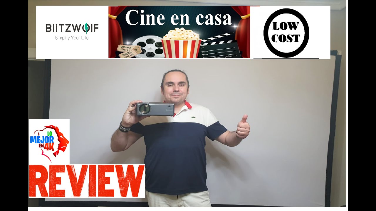 Demo Proyector BLITZWOLF BW-VP1 720p &iexcl; Cine en casa low cost !