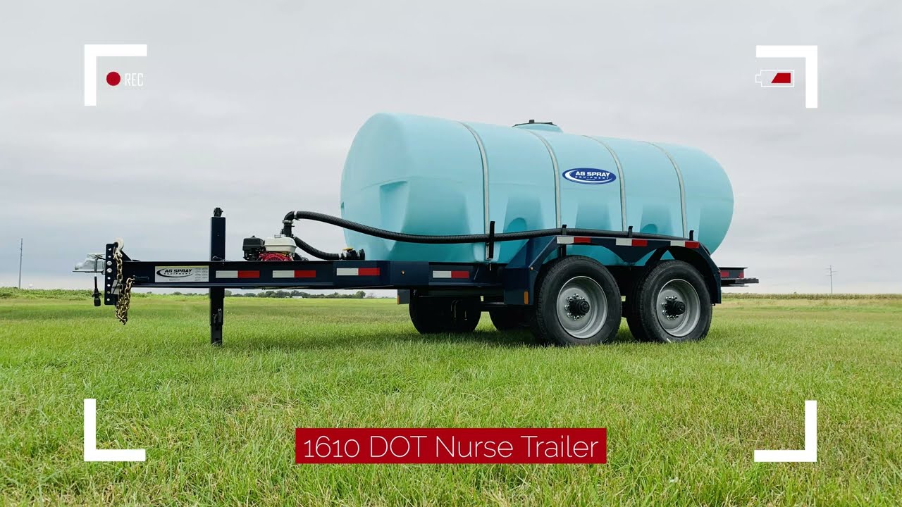 Ag Spray - 1610 Gallon DOT Compliant Nurse Trailer with Extended Platform and AS-200U Wet Seal Pump.
