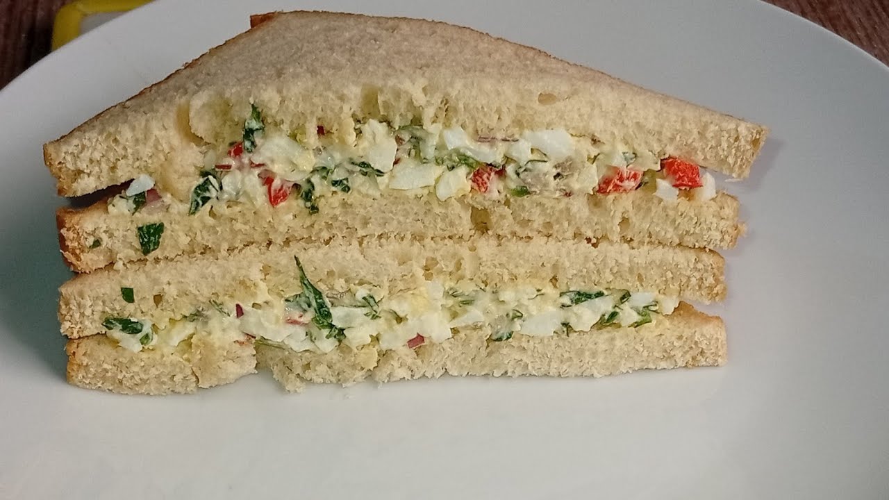 Bread Sandwich | “No-Meat, All Flavor! Egg Sandwich with Bell Pepper & Herbs” |