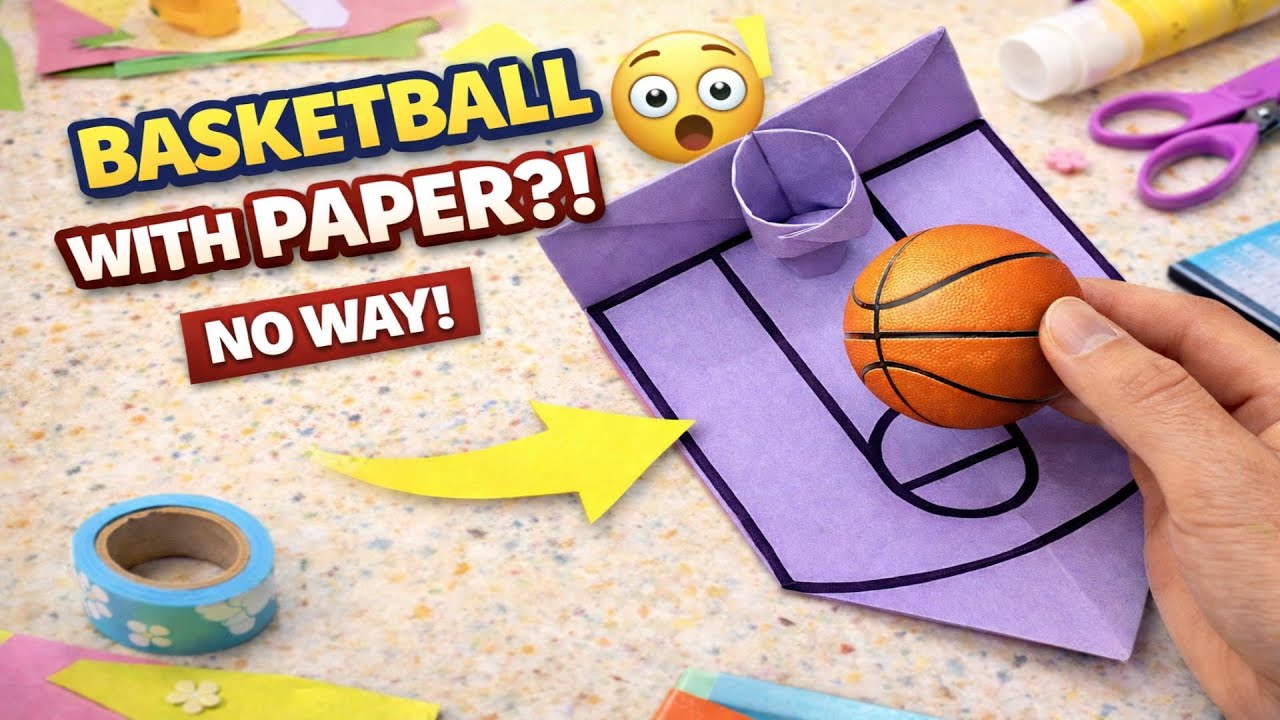 This Paper Turns Into a MINI BASKETBALL 🏀| FAST