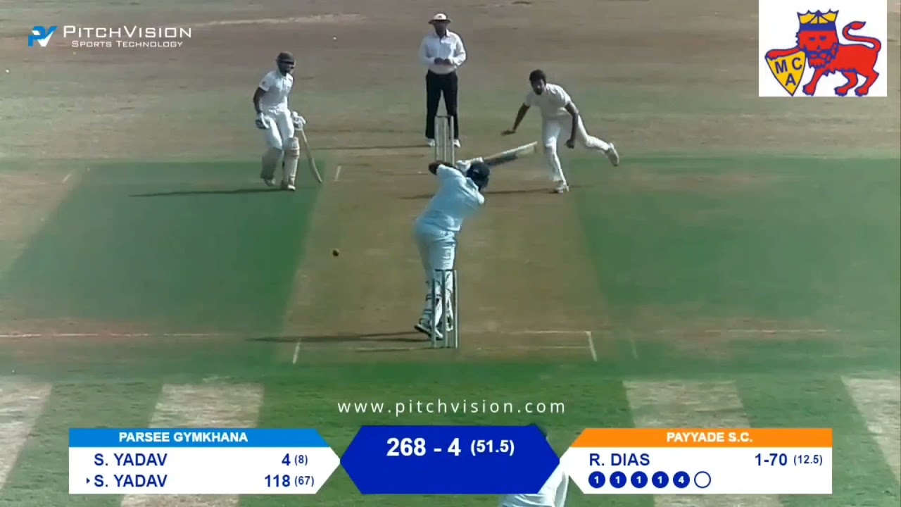 Suryakumar Yadav 249 Runs in 152 Balls (Police shield final 2021 - Parsee Gymkhana vs Payyade S C)