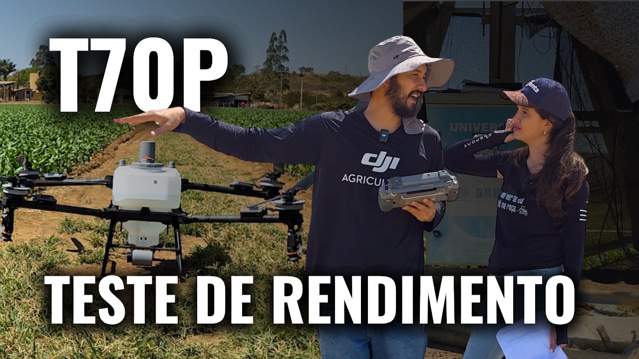 DJI AGRAS T70P TESTE DE RENDIMENTO NA PRÁTICA - AGRO