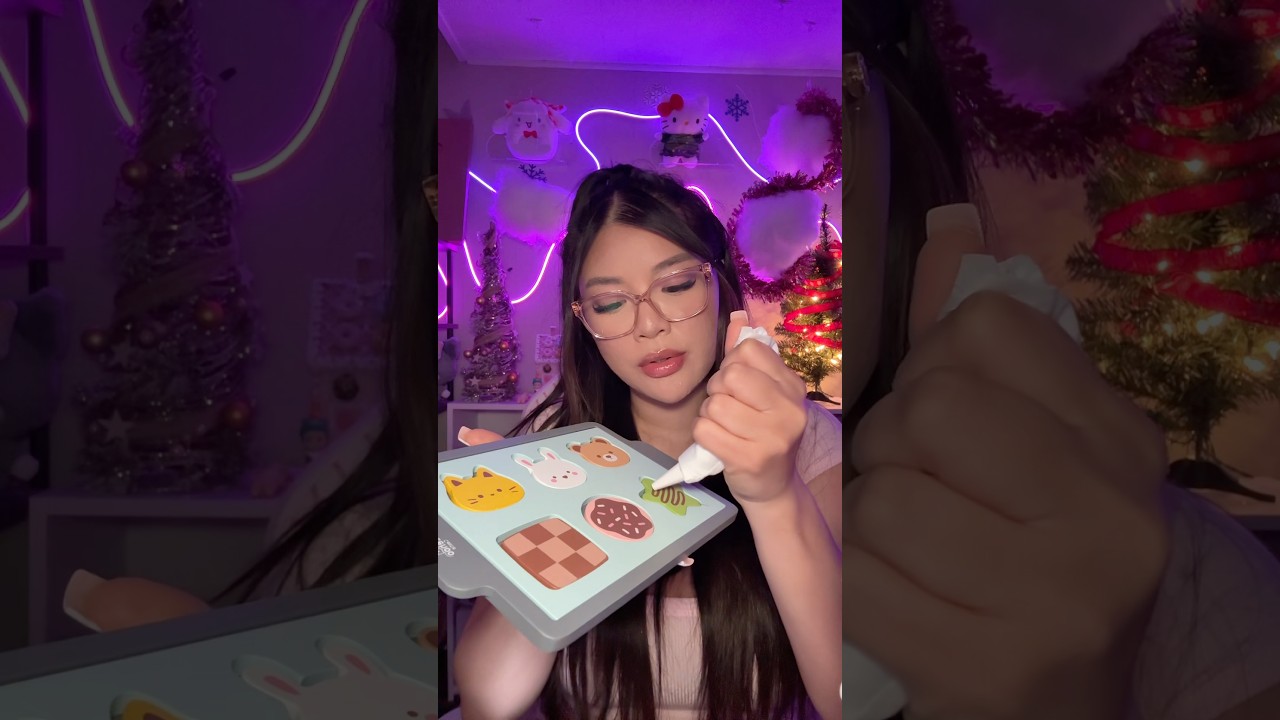 Cookies For Santa 🍪 🥛 #asmr #shorts