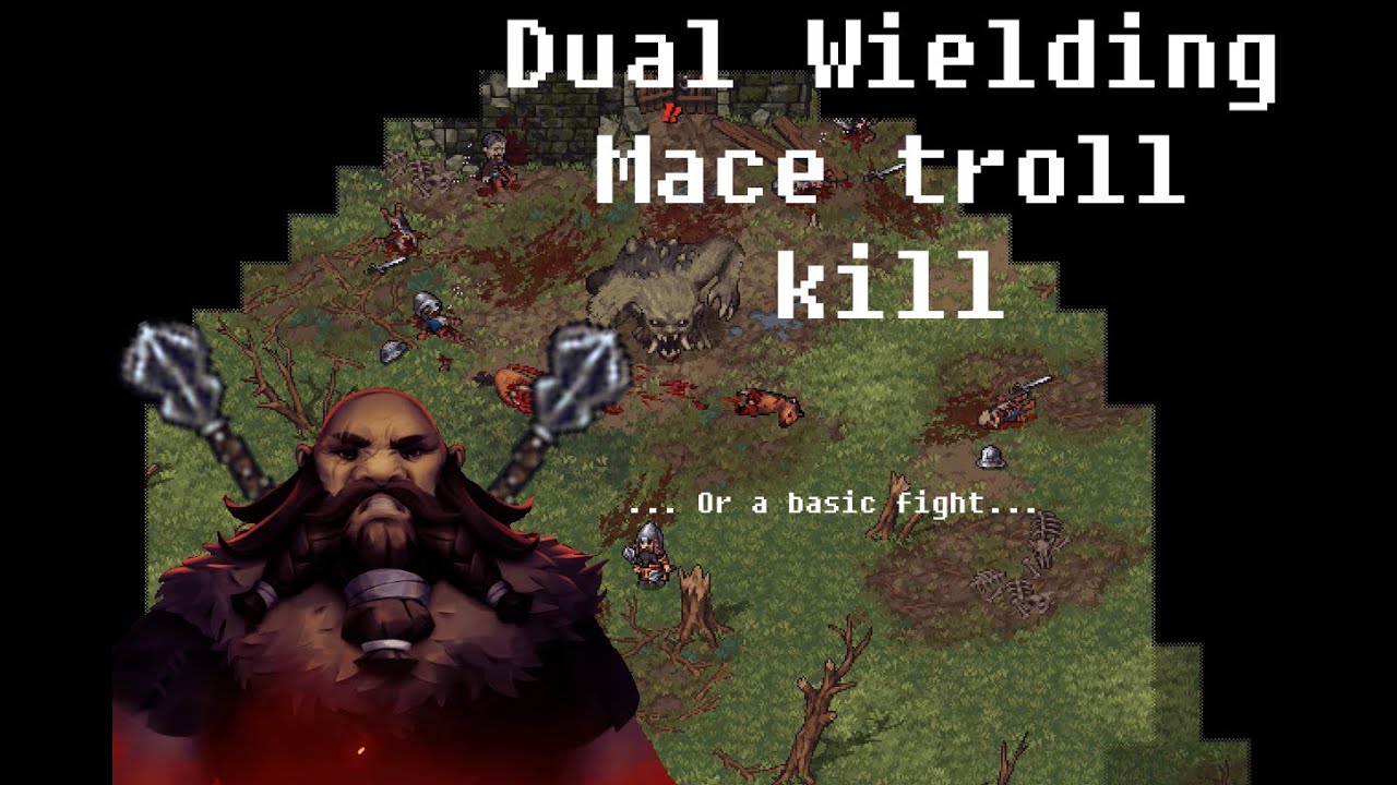 Dual Wielding Mace Troll fight Guide (very basic troll fight)