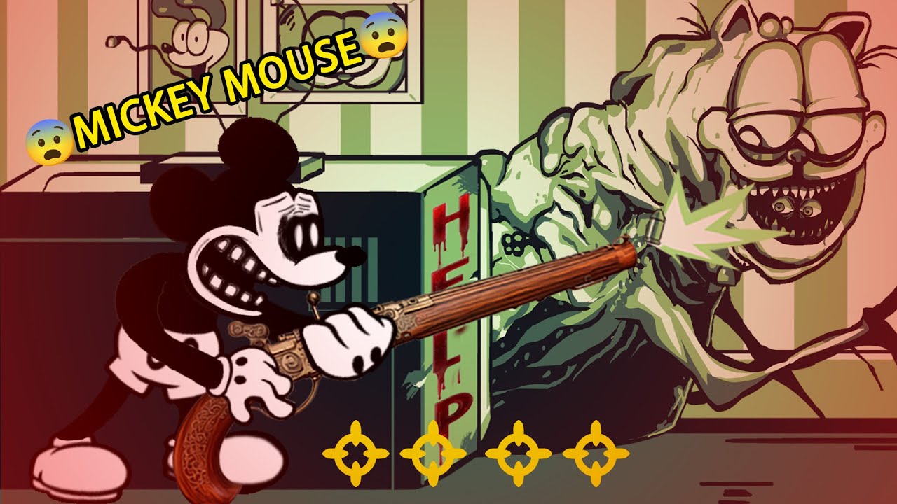 😂FNF The Great Punishment but Mickey Mouse Vs Gorefield sing it - Gorefield V2 -Friday Night Funkin'