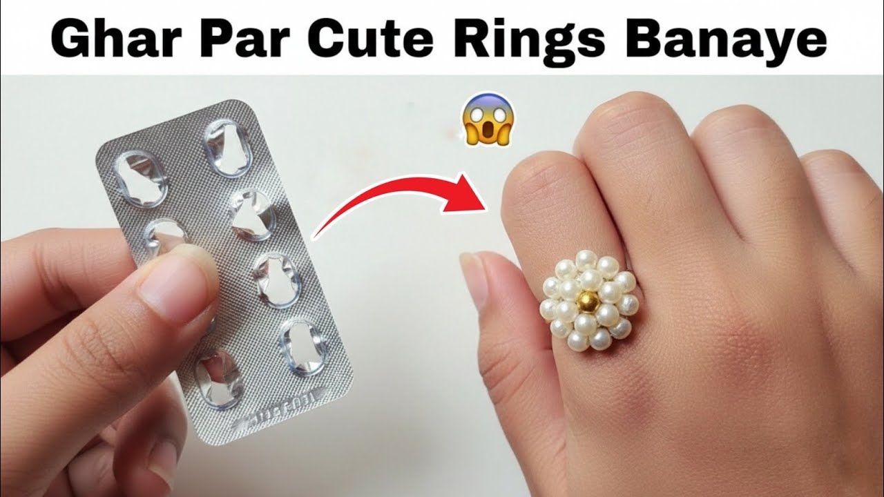 Empty Medicine Packet Reuse Idea 💊 DIY Jewellery / Homemade Ring / How To Make Rings At Home #diy 
