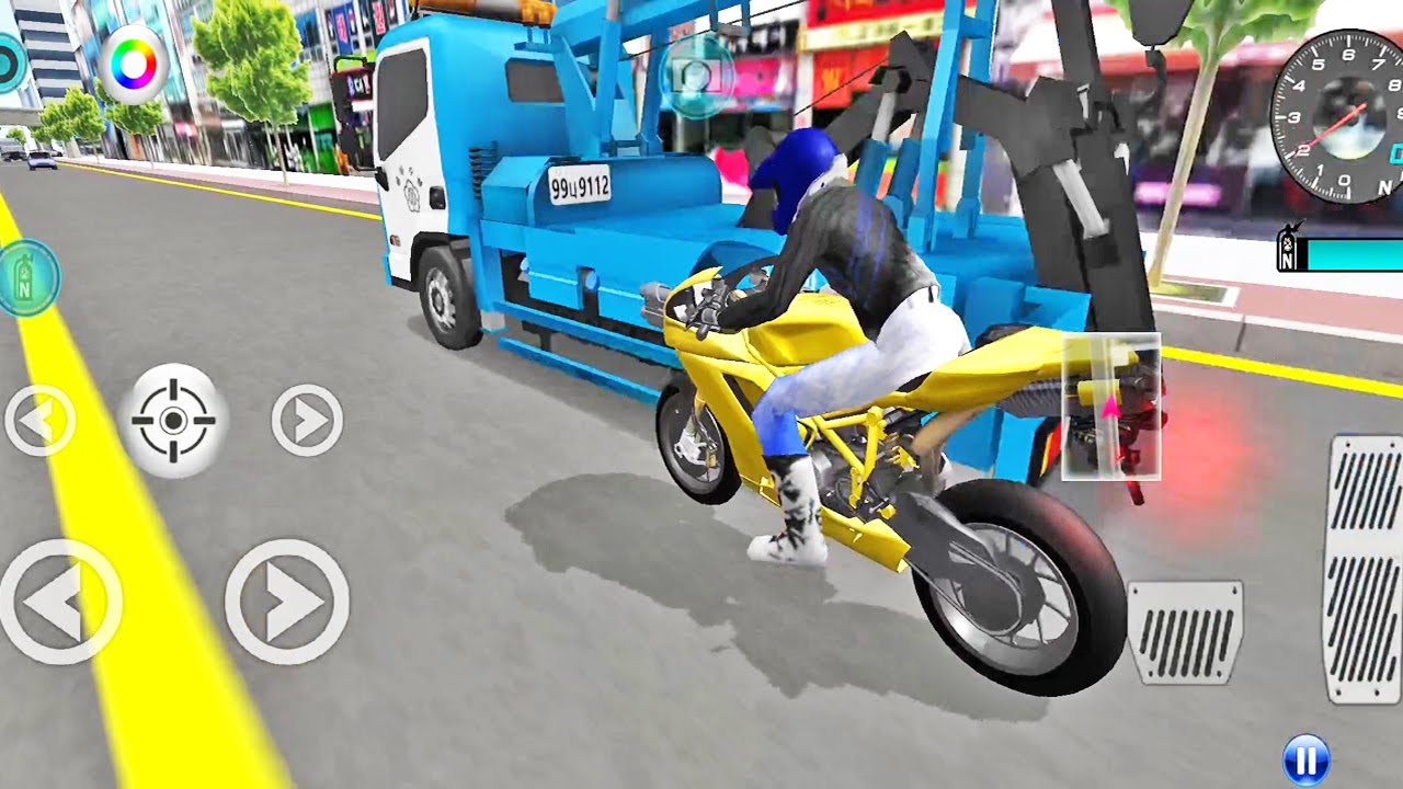 New Golden Pulsar Bike Caught Tow Truck Driving and Parking - 3D Driving Class 2025 New Update