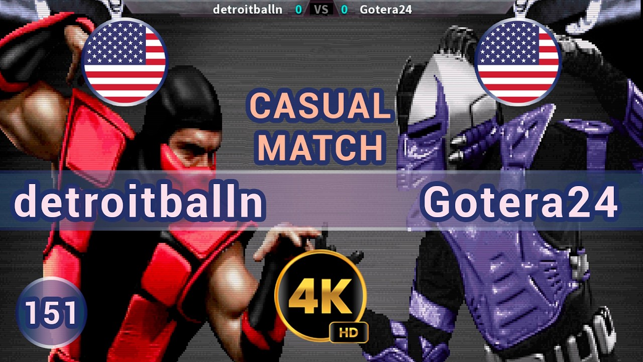 UMK3 - 🇺🇸 detroitballn vs Gotera24 🇺🇸 CASUALS / 4K 60 FPS #umk3 #ultimatemortalkombat3 #t99hex #t99h