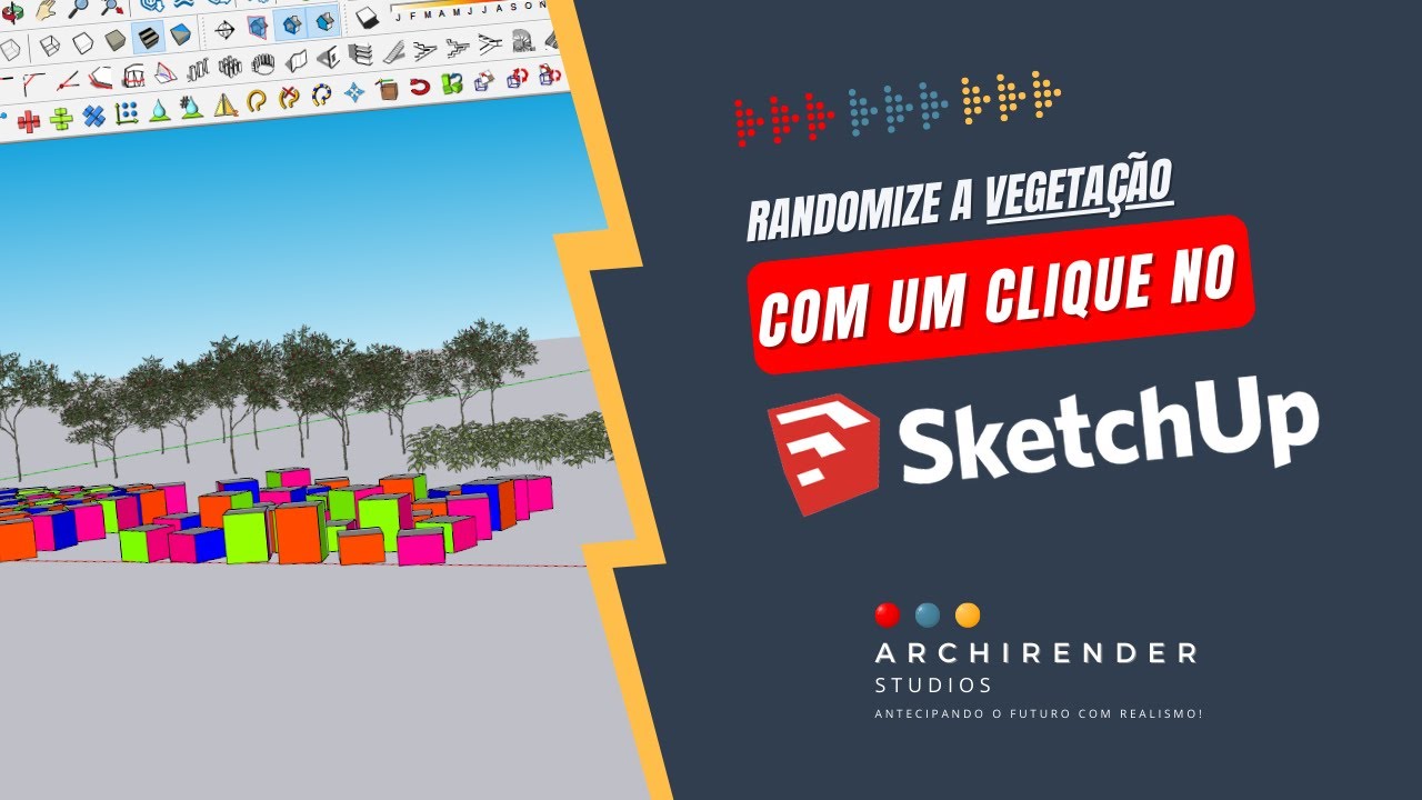 🟨[SEM MISTÉRIO] Randomize Vegetação com UM CLIQUE no SketchUp