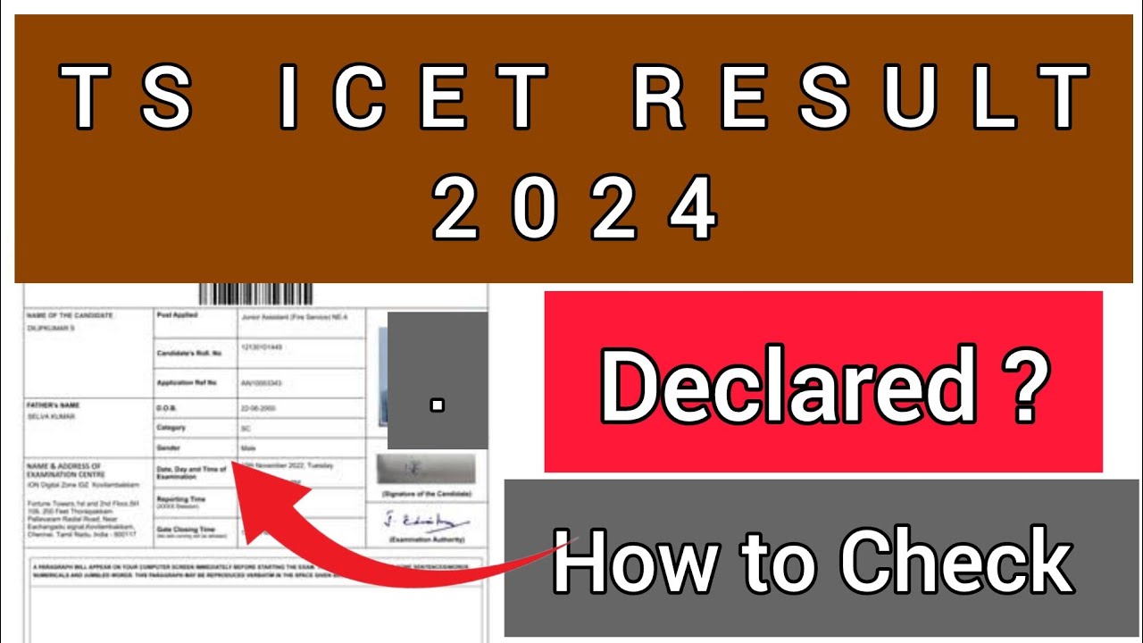 TS ICET Result 2024 | How To Check TS ICET Result 2024