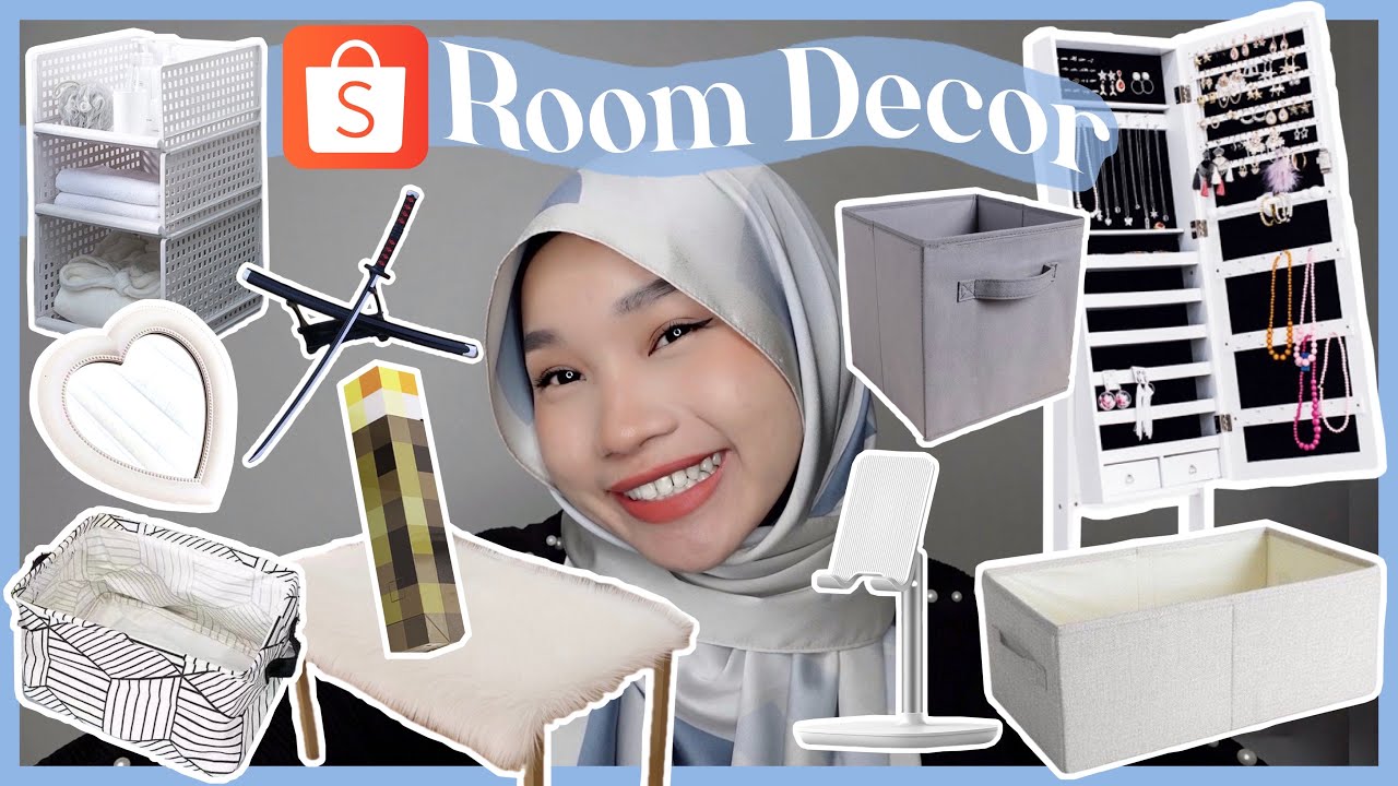 HUGE SHOPEE ROOM DECOR HAUL PART 1 | Fluffy carpet, Full length mirror, Organizer, Anime, Cloth rack