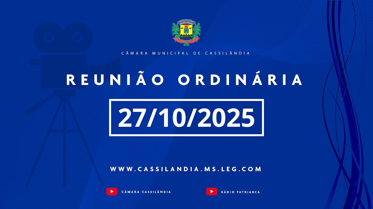 Reunião Ordinária do dia 27/10/2025 às 18h.