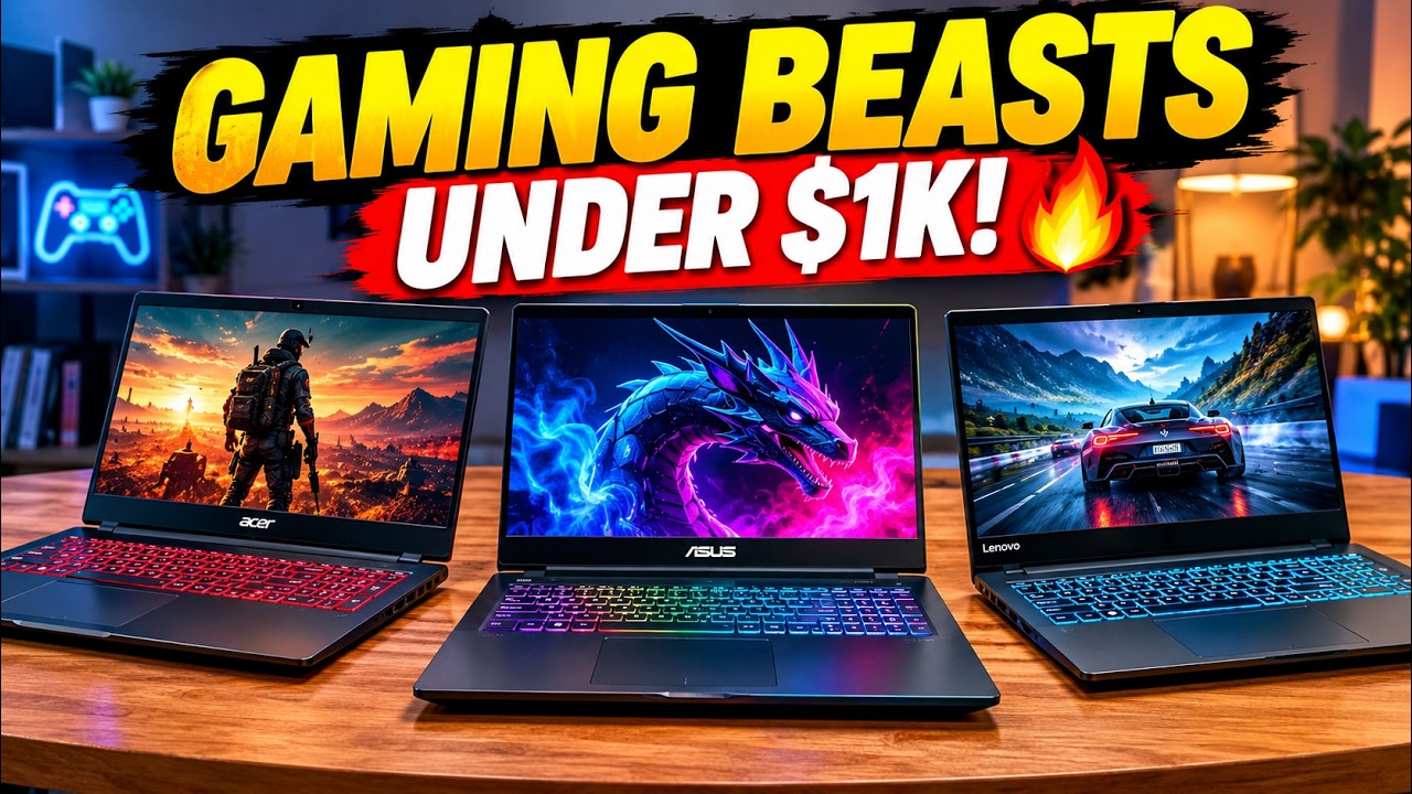 5 Best Gaming Laptops Under $1,000 in 2026