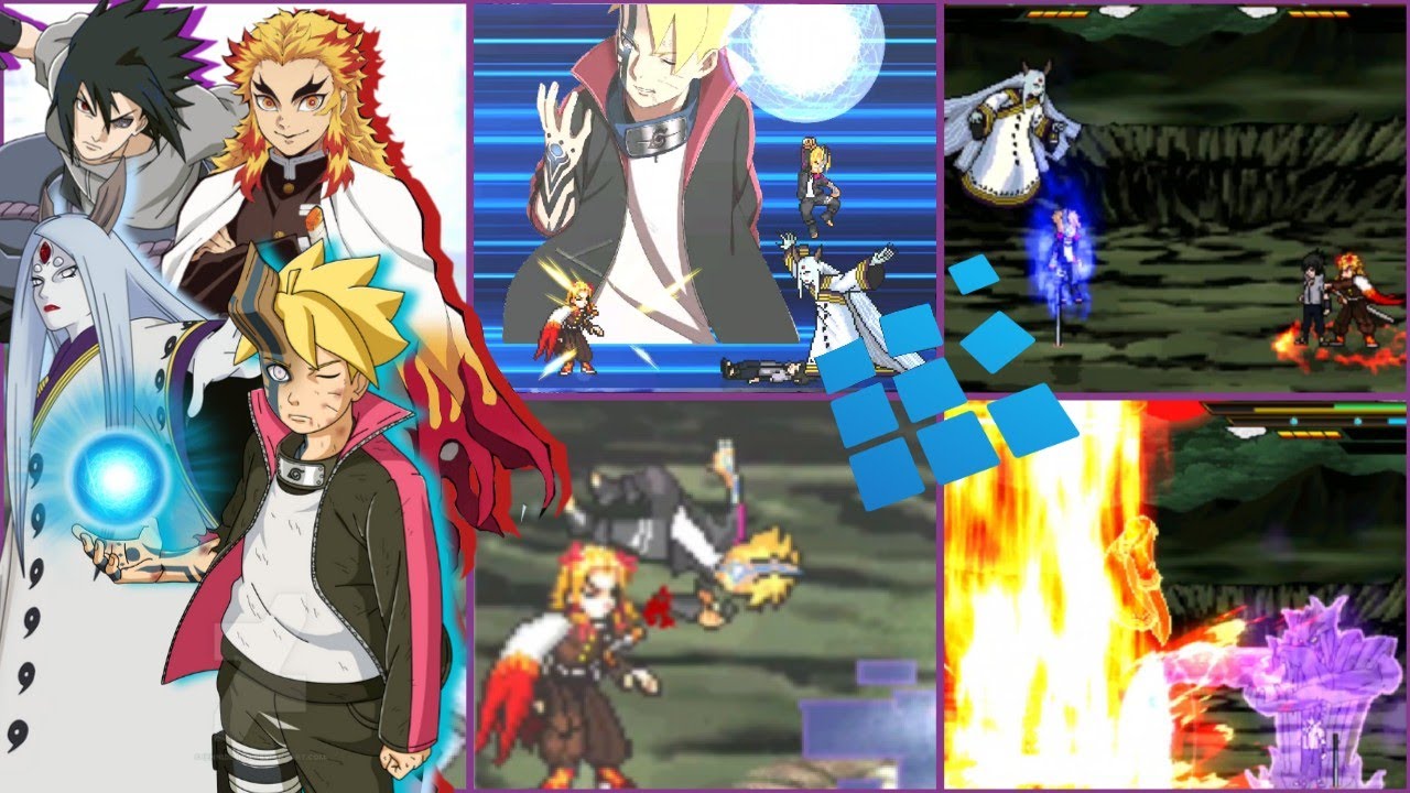 Boruto Karma & Kaguya VS Rengoku & Sasuke • Jump Force Mugen Exagear Android